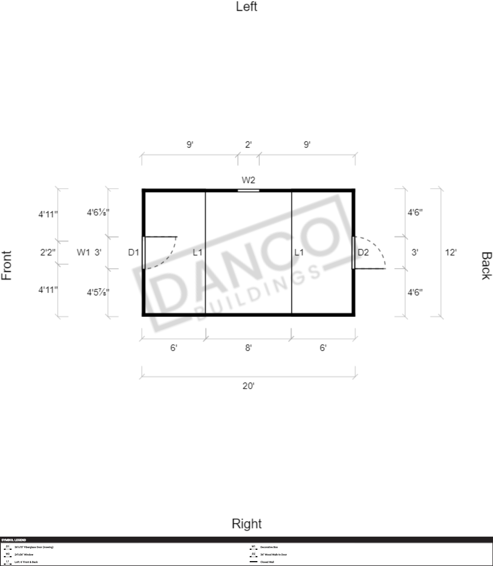 Economy Wood Lofted Barn 12x20 - Image 2