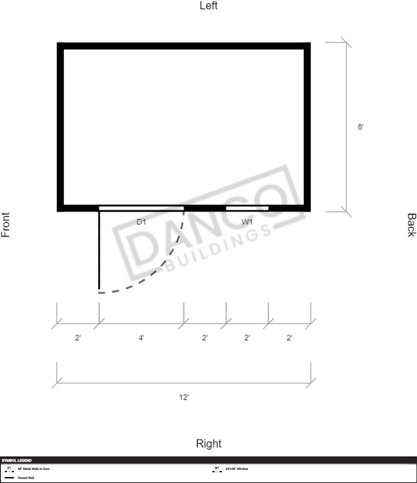 Extra Economy Metal Garden Shed 8x12/240074 - Image 2