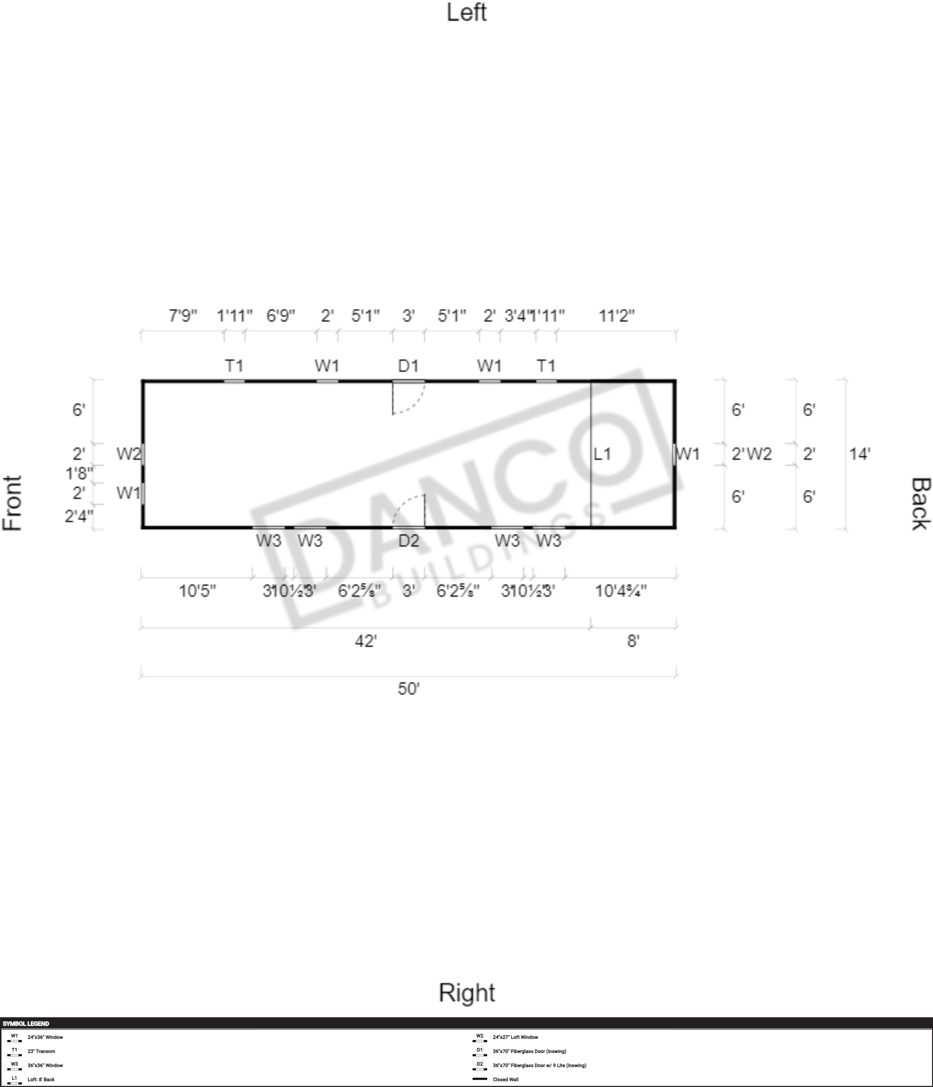 Side Lofted Barn 14x50 - Image 2