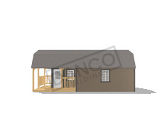 Wraparound Porch Lofted Barn Cabin 14x28 - Image 3