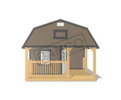 Wraparound Porch Lofted Barn Cabin 14x28 - Image 6