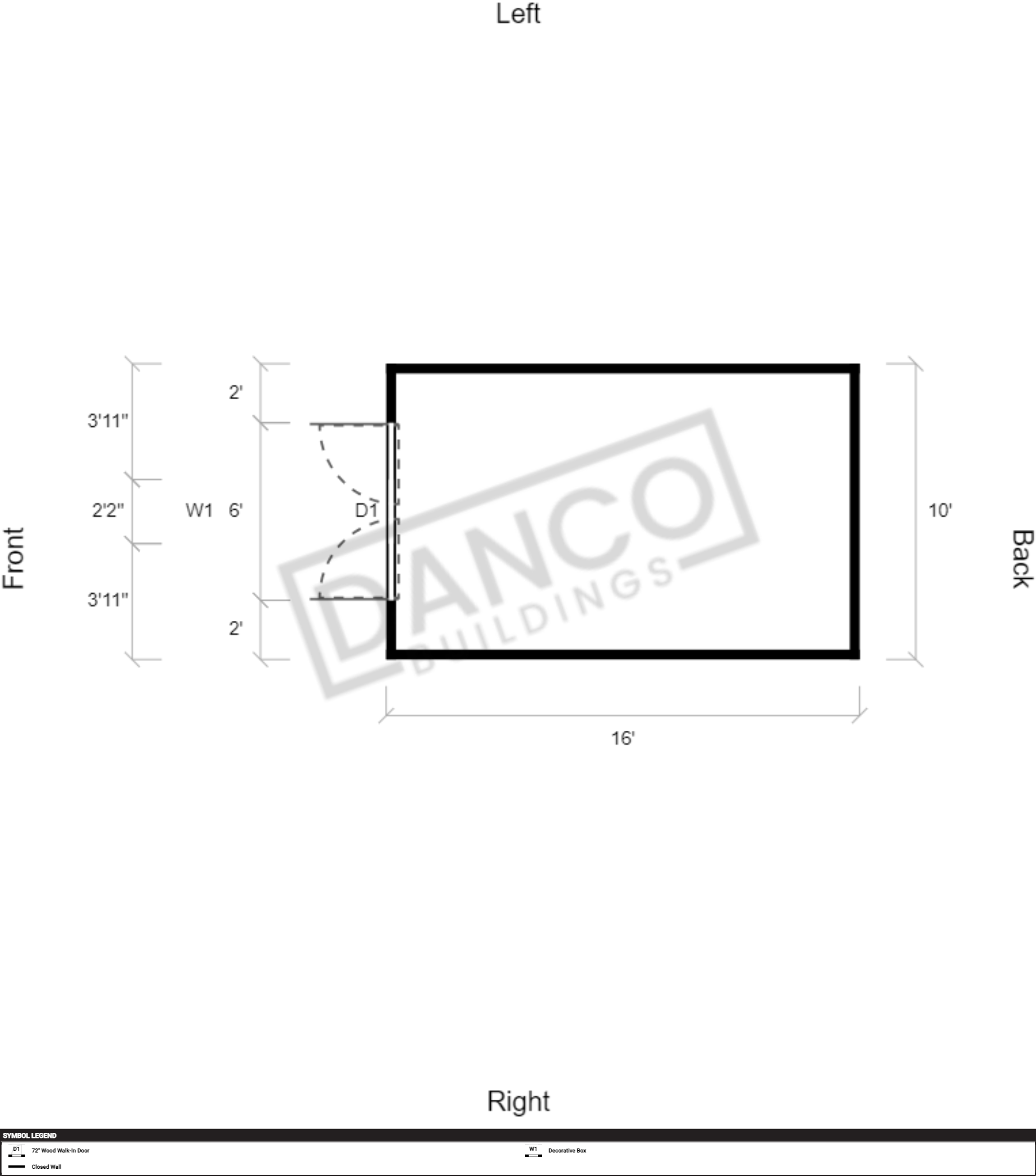 Economy Wood Lofted Barn 10x16/240201 - Image 2