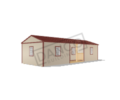Center Side Porch Cabin 14x36