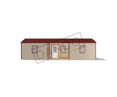 Center Side Porch Cabin 14x36 - Image 3