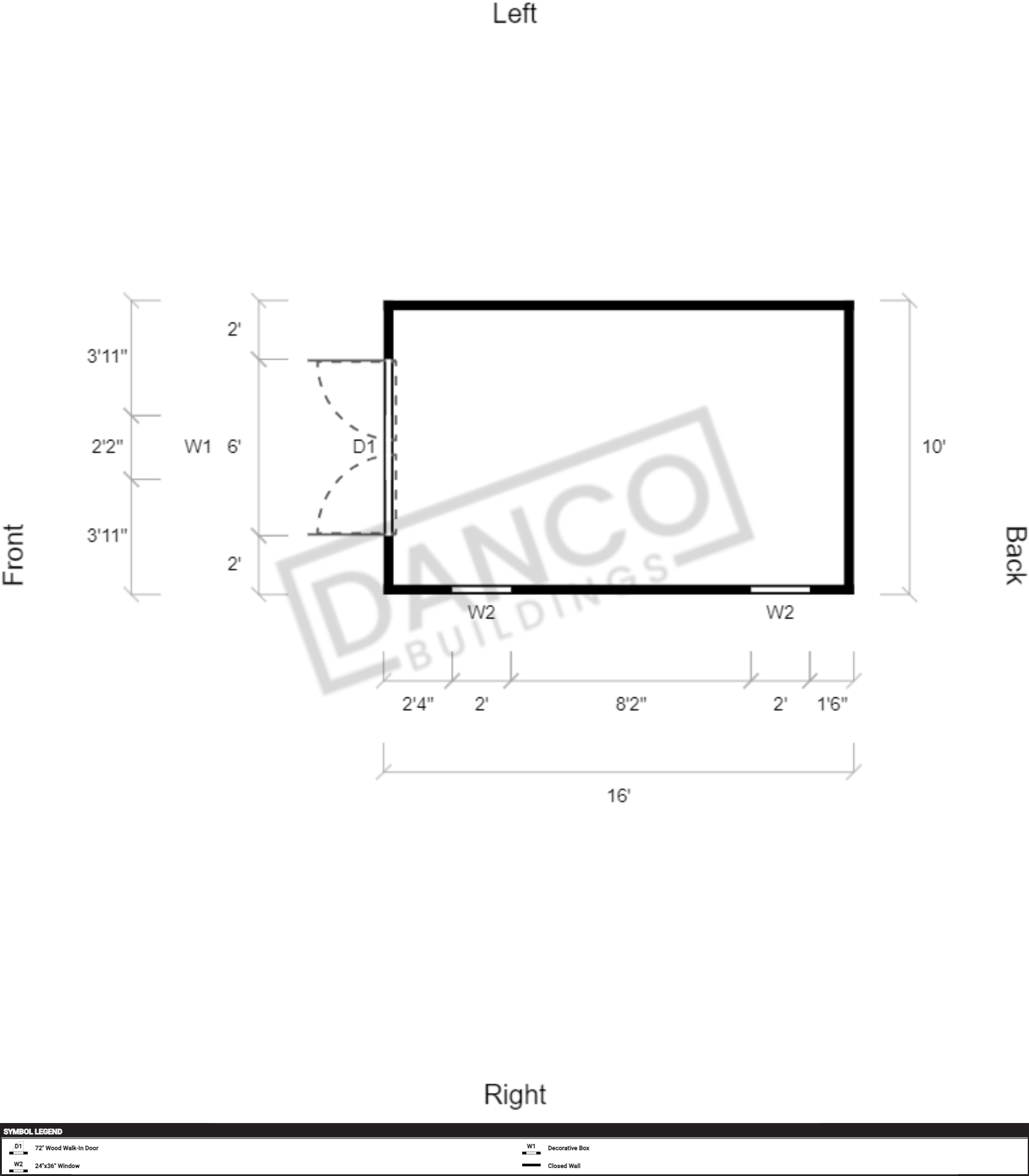 Economy Wood Side Lofted Barn 10x16/240204 - Image 2