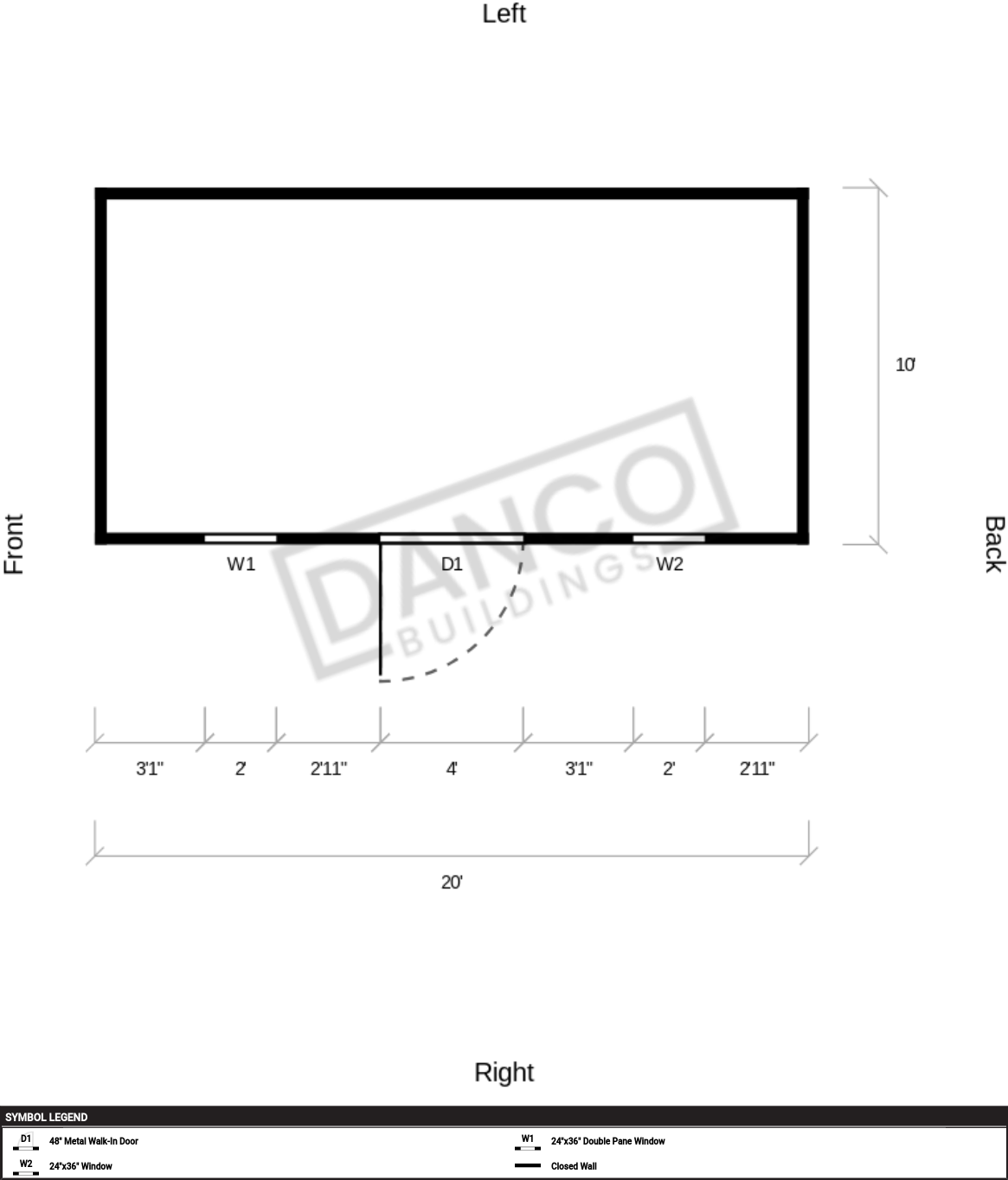Extra Economy Metal Utility 10x20/240178 - Image 2