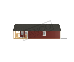 Wraparound Porch Lofted Barn Cabin 16x40 - Image 3