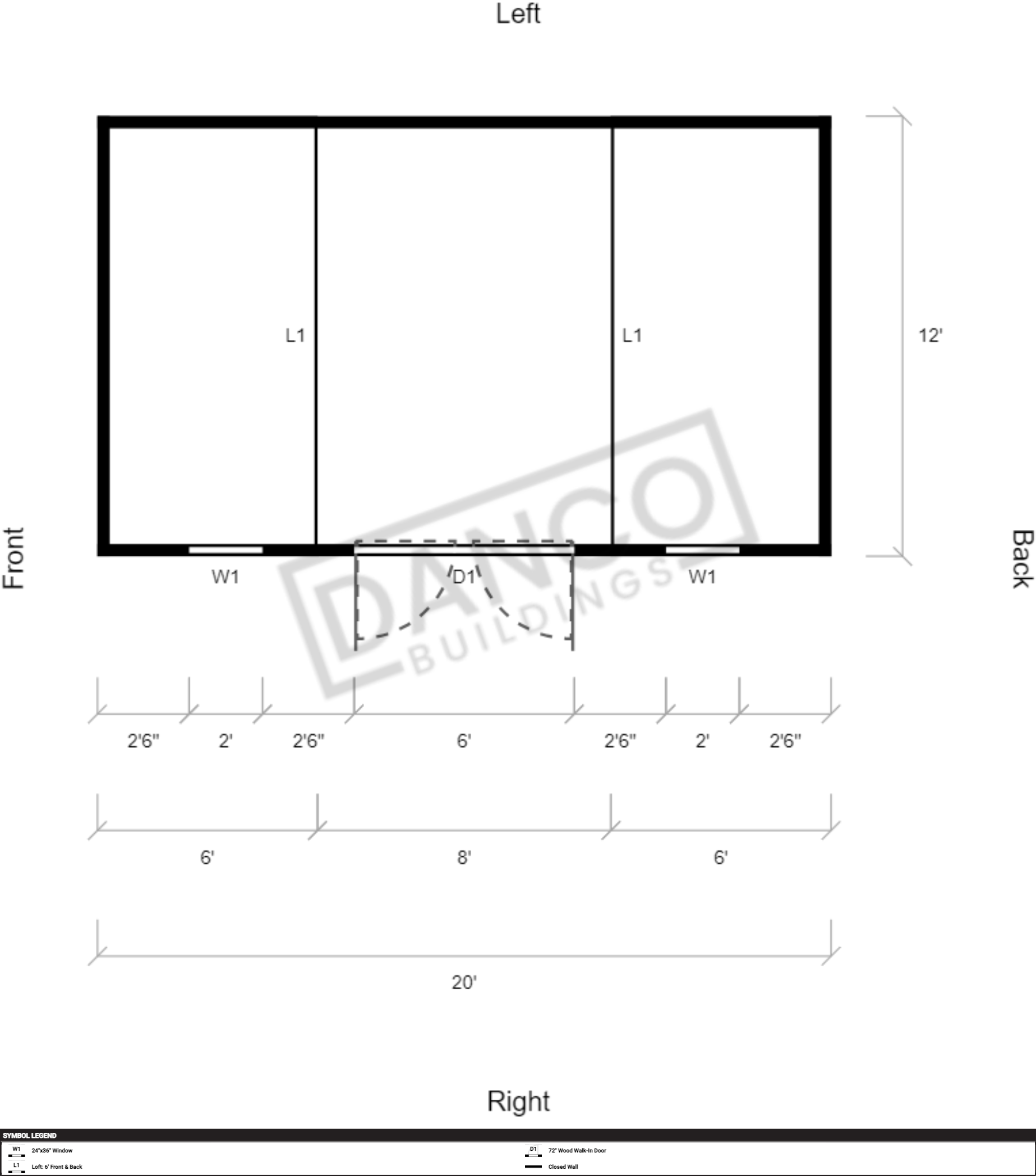 Side Lofted Barn 12x20/240177 R - Image 2