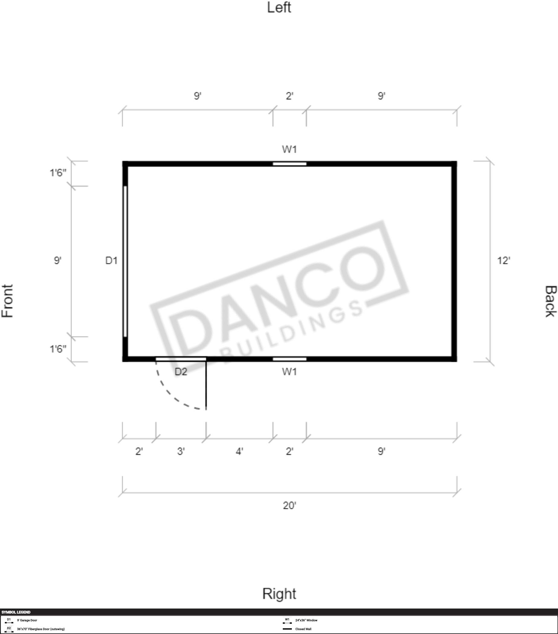 Lofted Barn Garage 12x20/240152 - Image 2