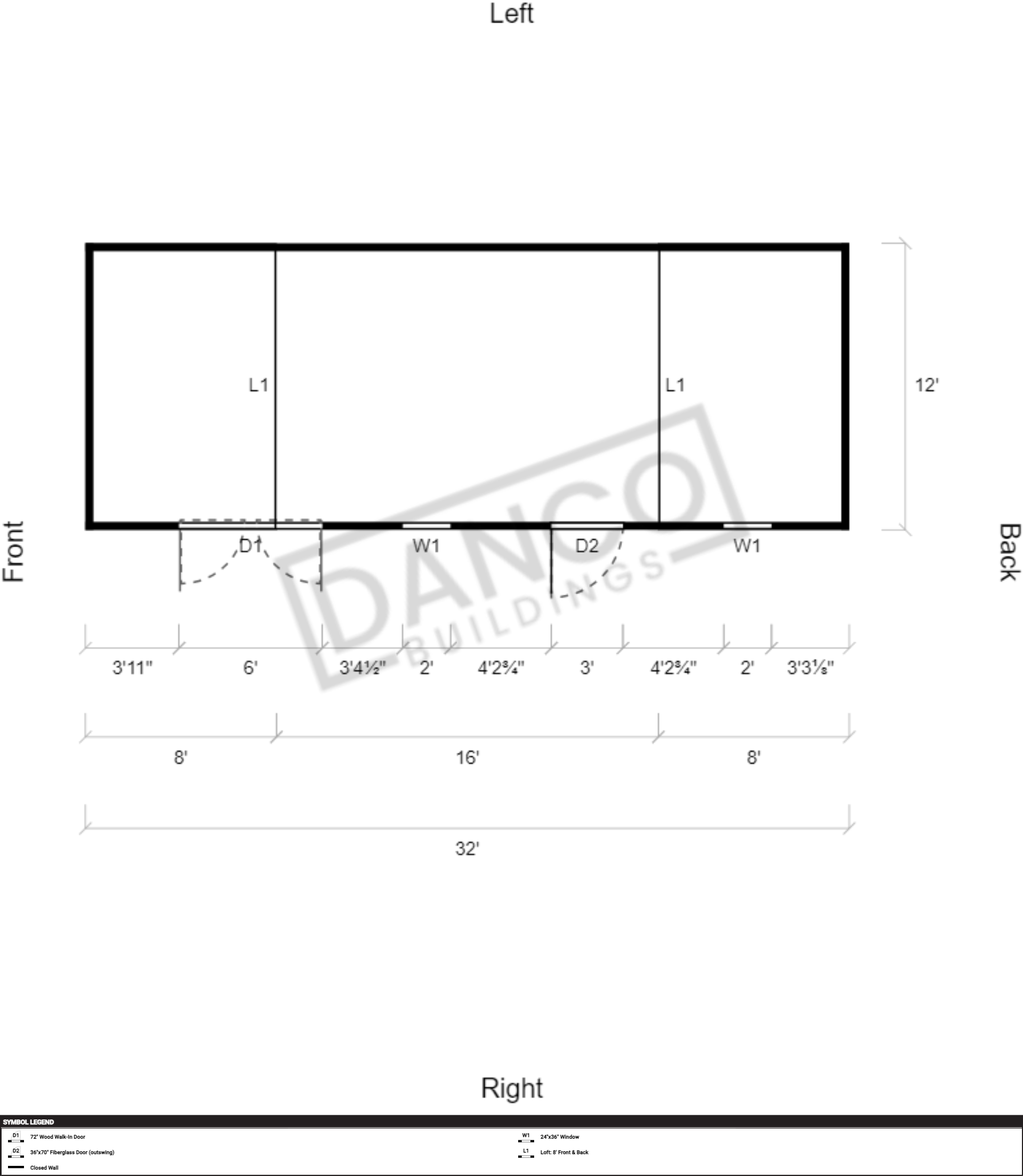 Side Lofted Barn 12x32 - Image 2