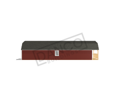 Wraparound Porch Lofted Barn Cabin 16x50 - Image 4
