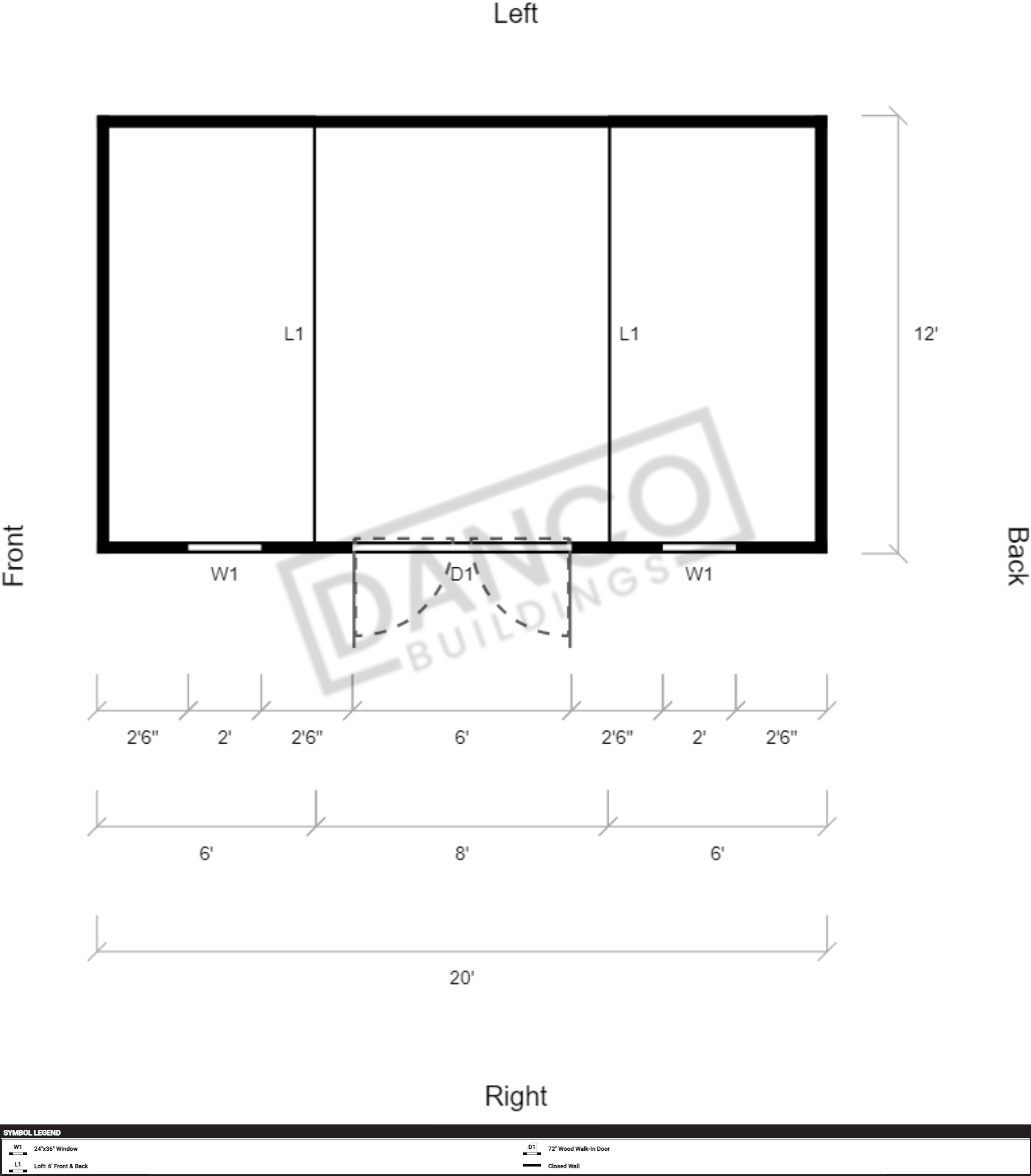 Side Lofted Barn 12x20/240184 - Image 2