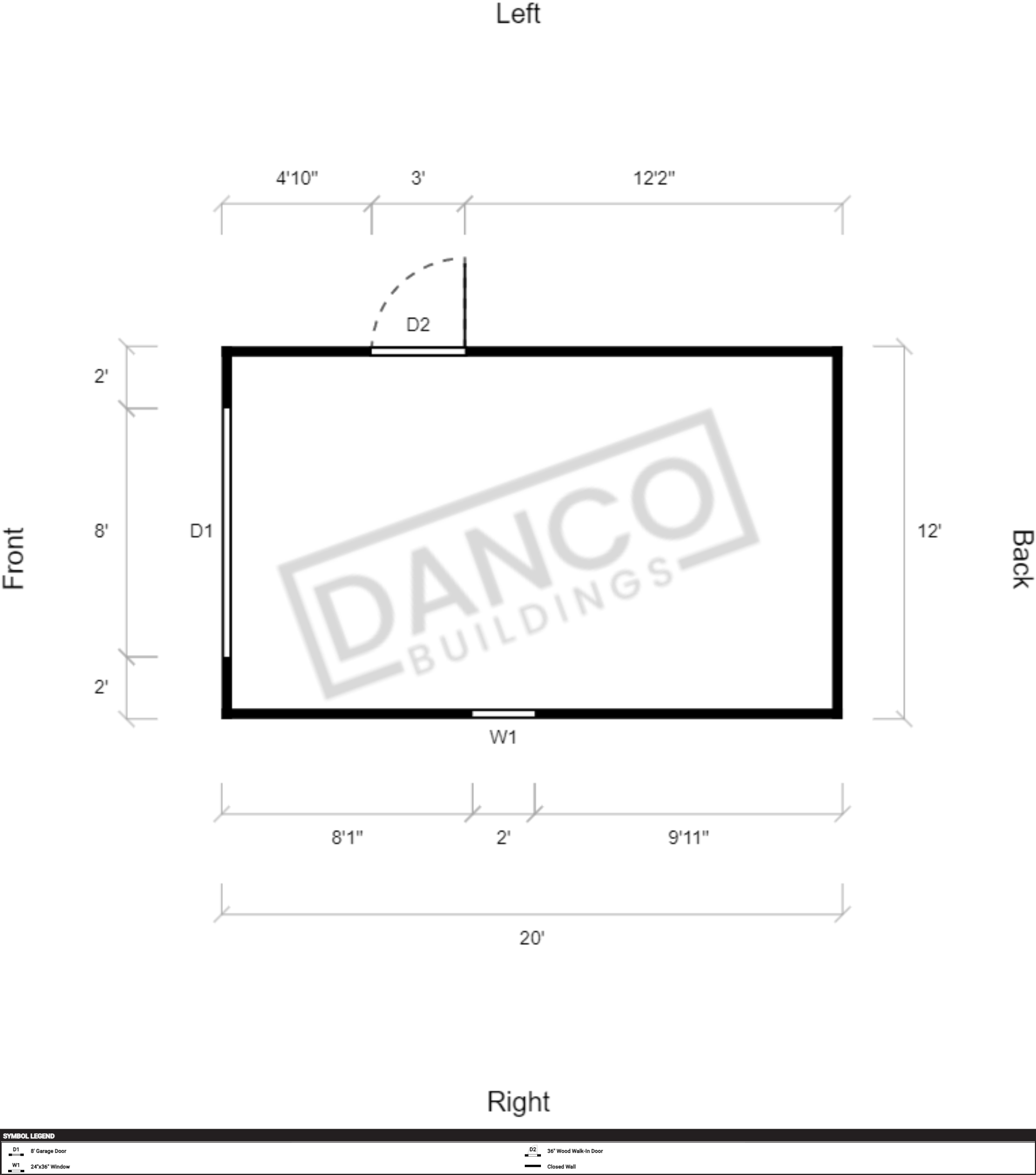 Lofted Barn Garage 12x20 - Image 2
