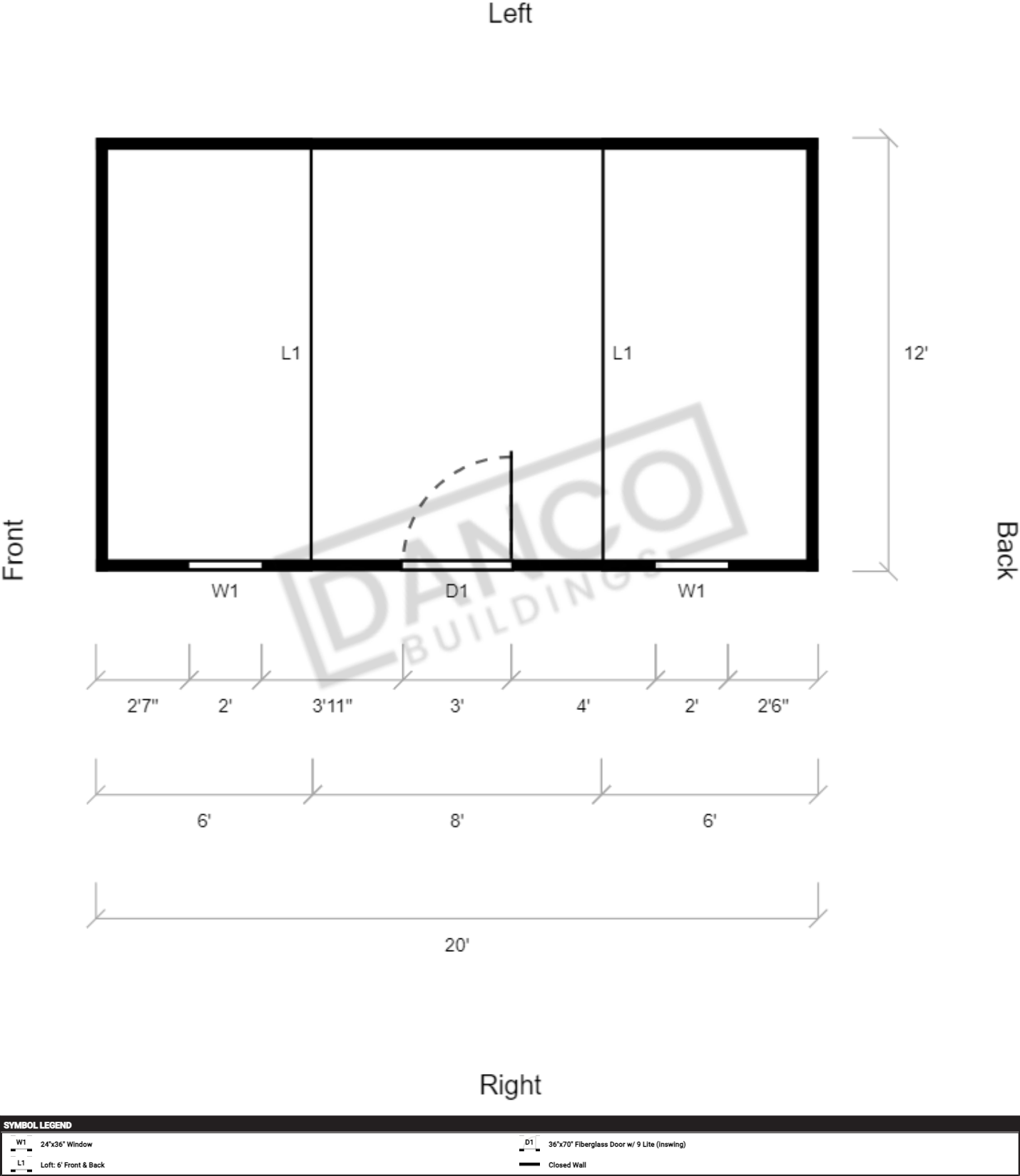 Side Lofted Barn 12x20 - Image 2
