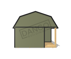 Corner Porch Lofted Barn Cabin 14x36 - Image 6