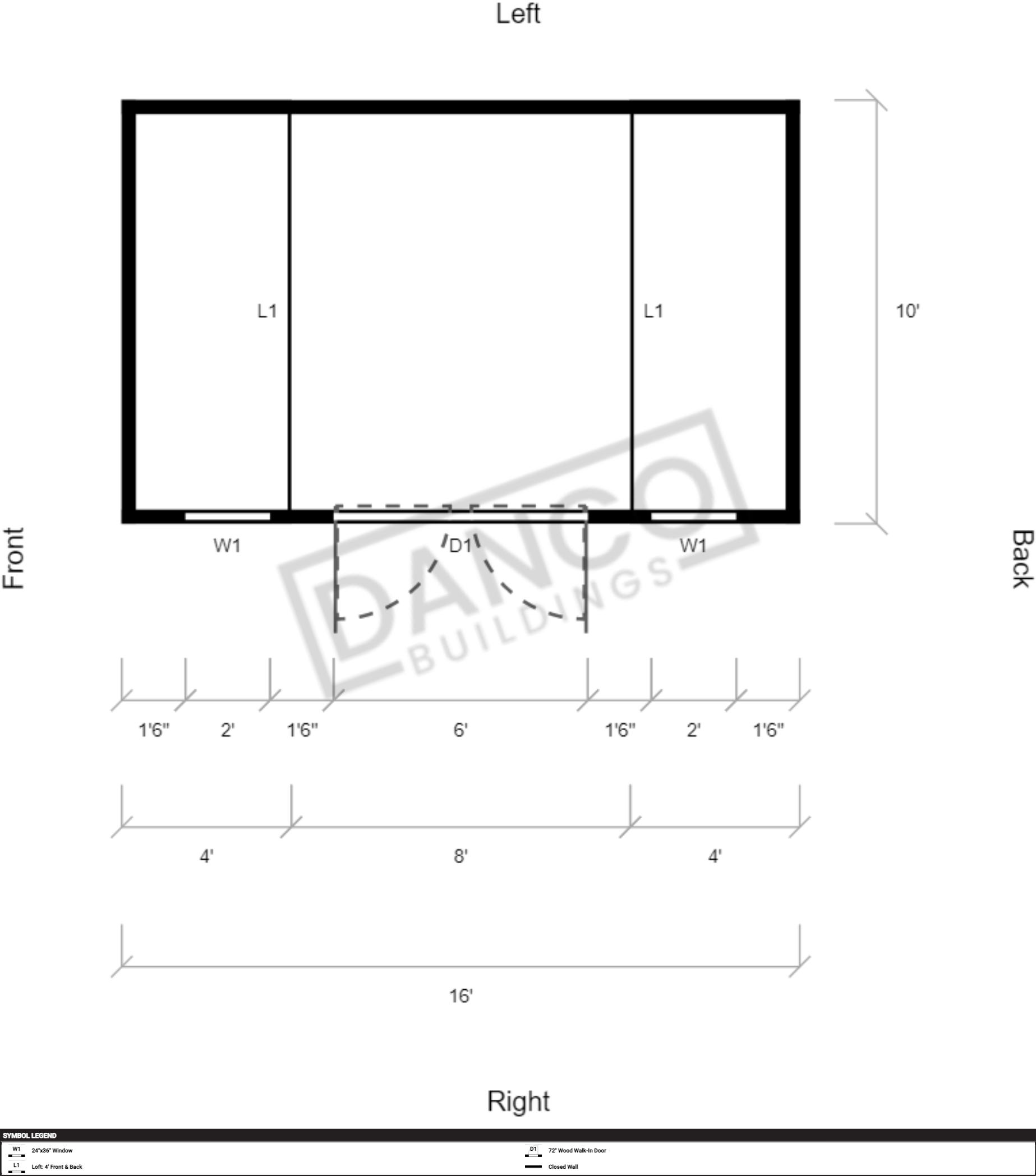 Side Lofted Barn 10x16/240182 - Image 2