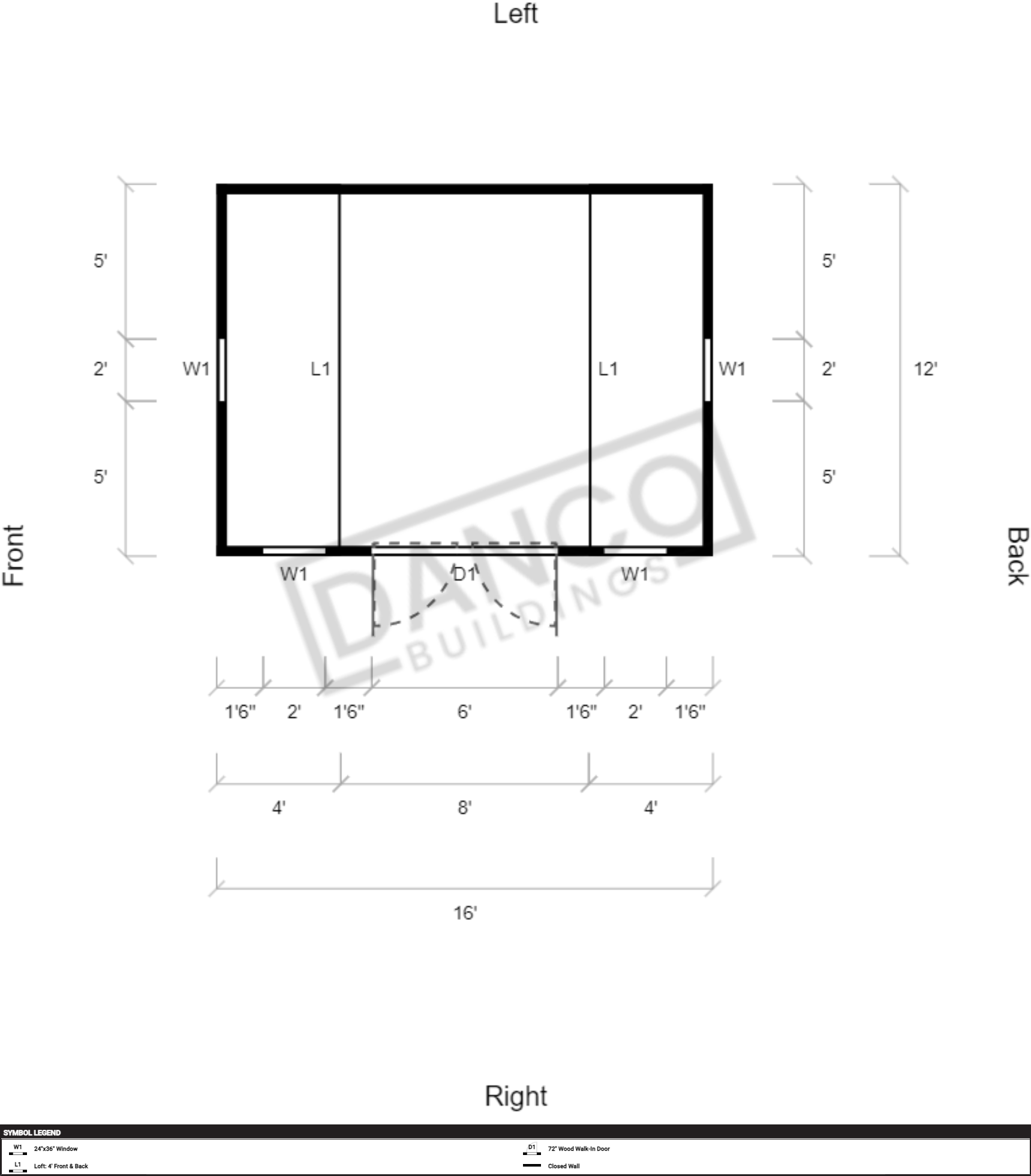Side Lofted Barn 12x16 - Image 2