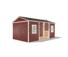Center Side Porch Cabin 12x20
