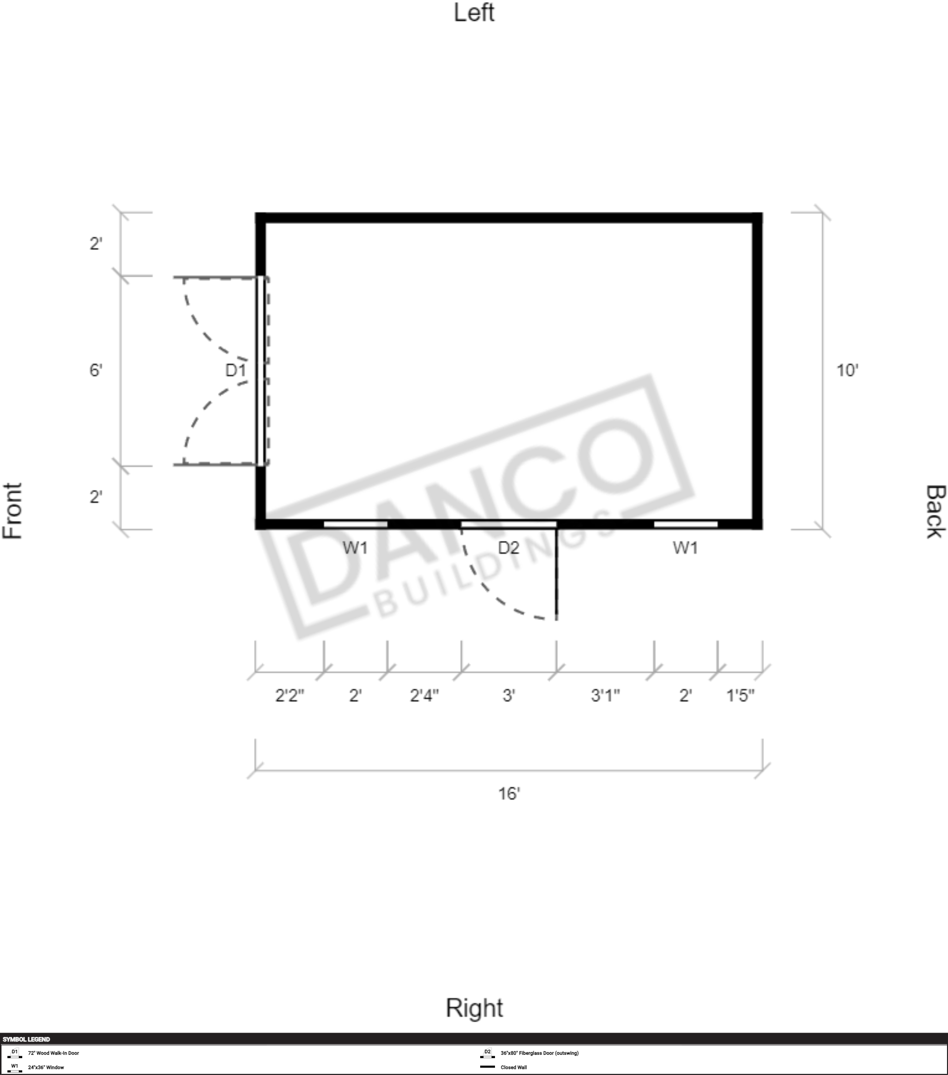 Economy Wood Utility 10x16 - Image 2