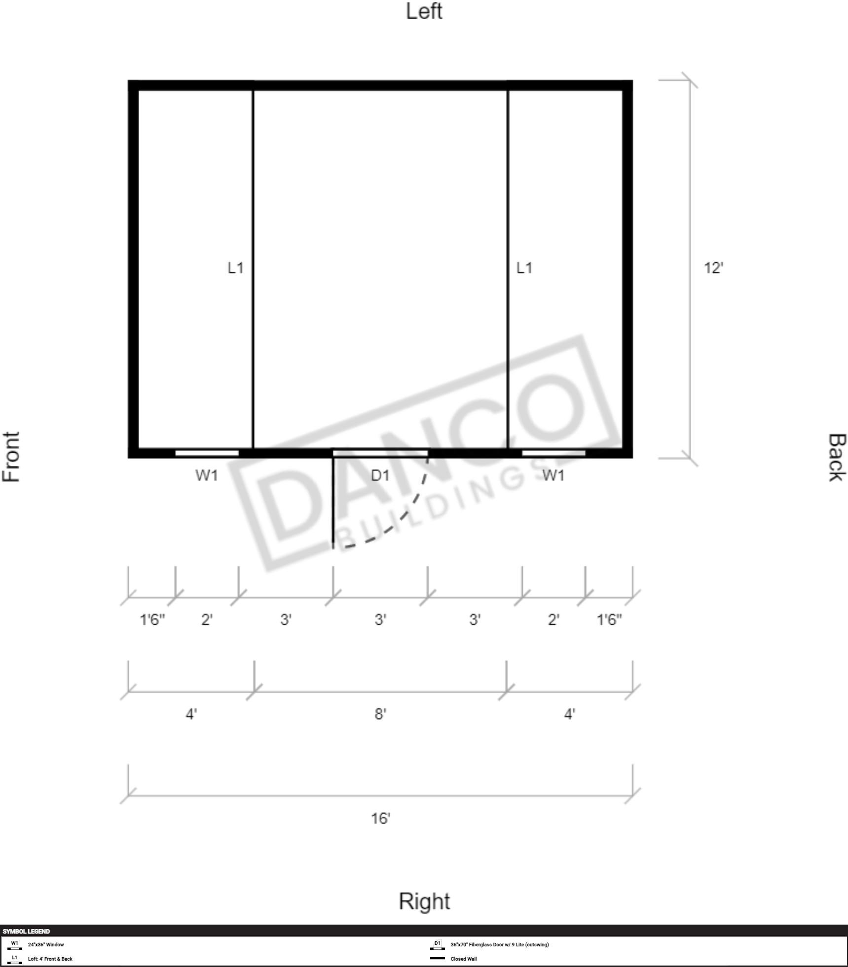 Side Lofted Barn 12x16 - Image 2