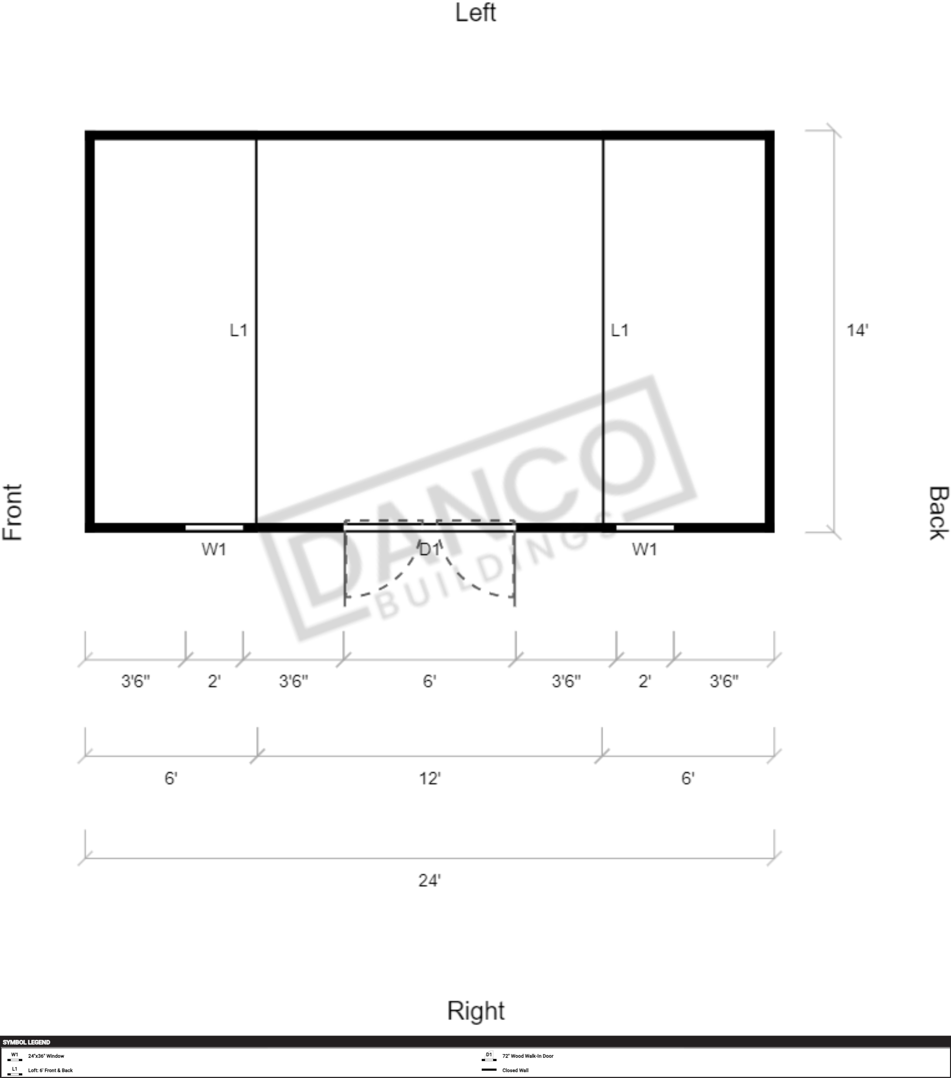 Side Lofted Barn 14x24 - Image 2