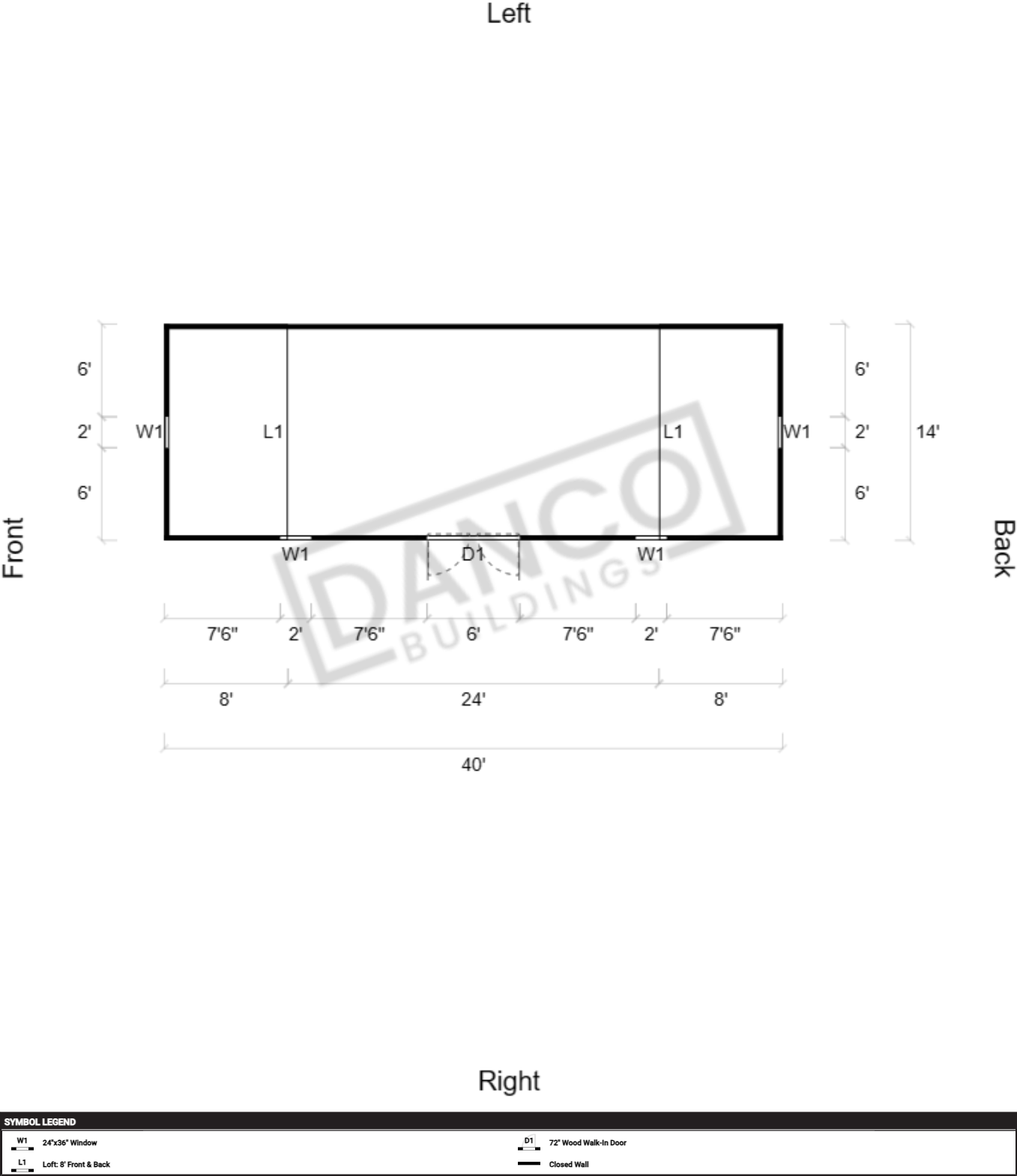 Side Lofted Barn 14x40 - Image 2