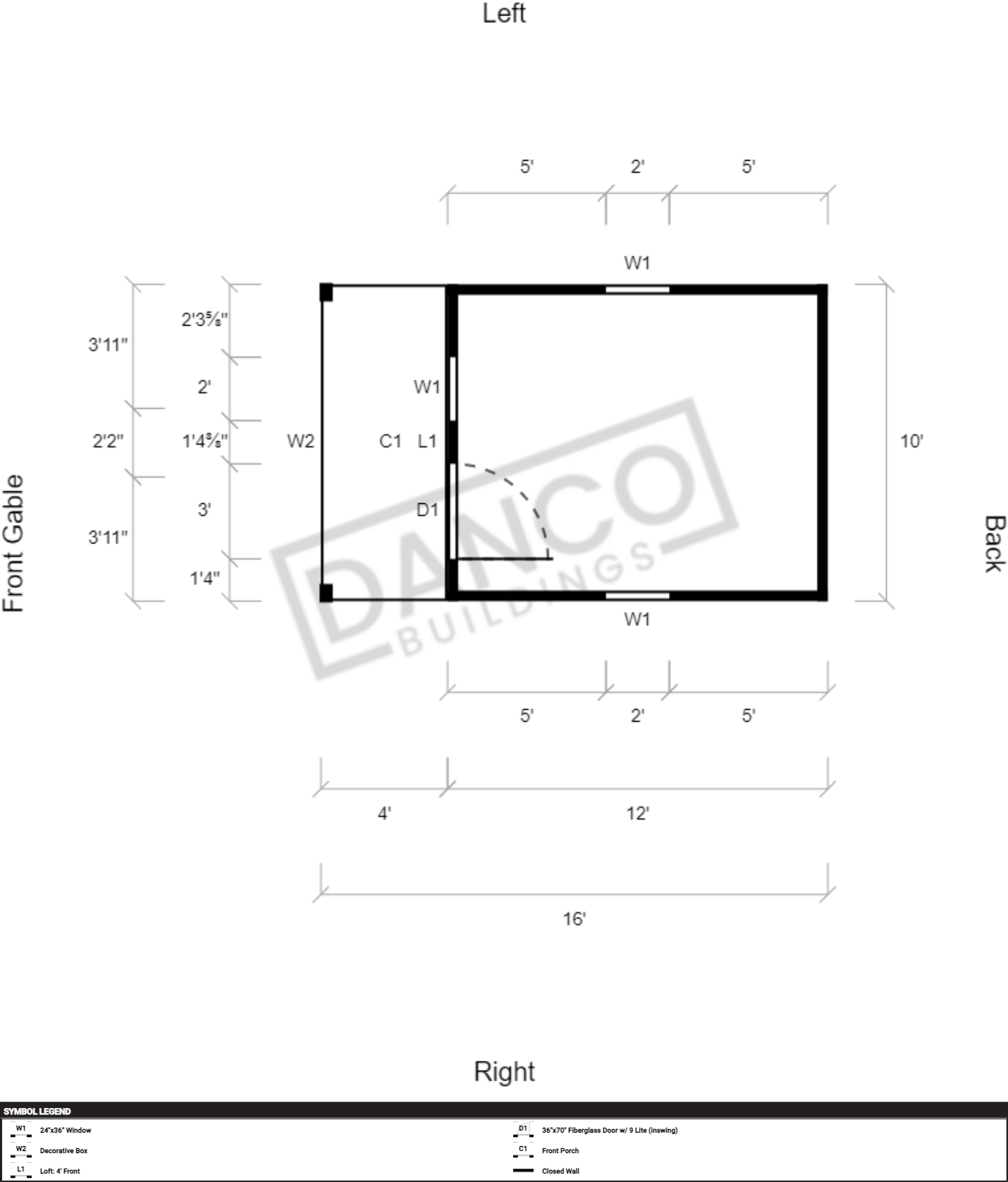 Lofted Barn Cabin 10x16 - Image 2