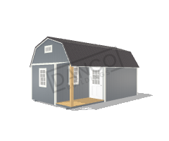 Lofted Corner Porch Cabin 12x20