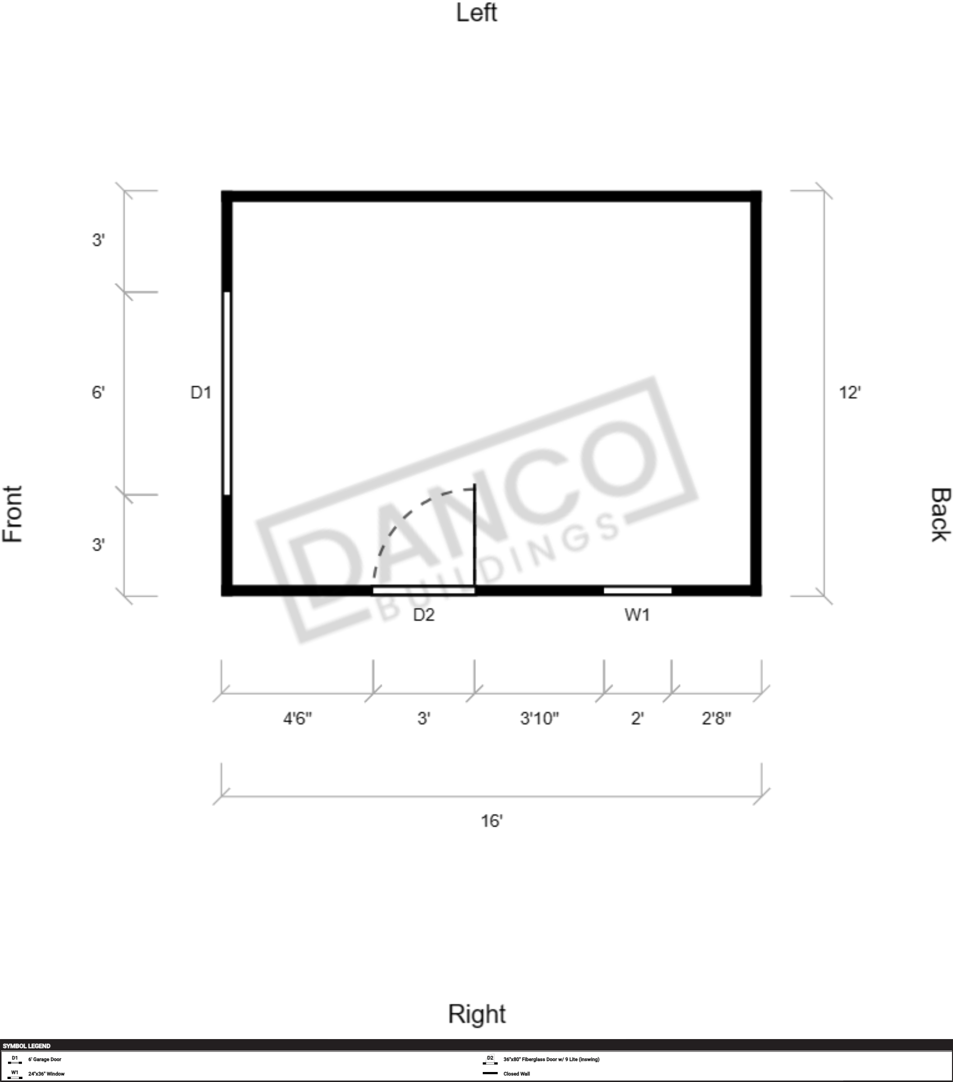Economy Wood Utility 12x16 - Image 2