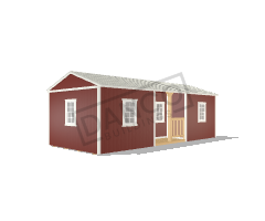 Center Side Porch Cabin 12x28