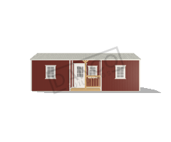 Center Side Porch Cabin 12x28 - Image 3