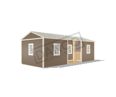 Center Side Porch Cabin 12x28