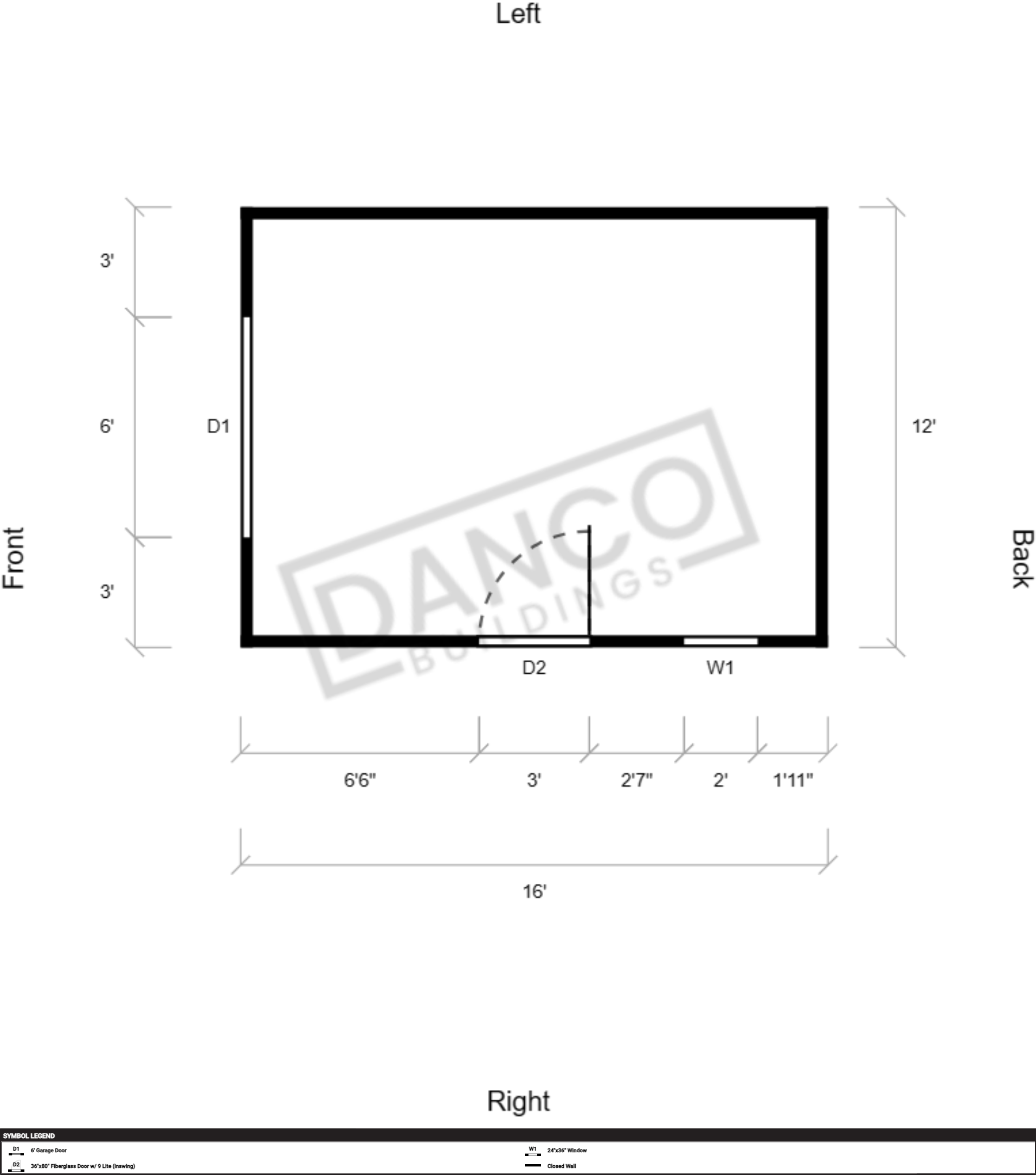 Economy Wood Utility 12x16 - Image 2