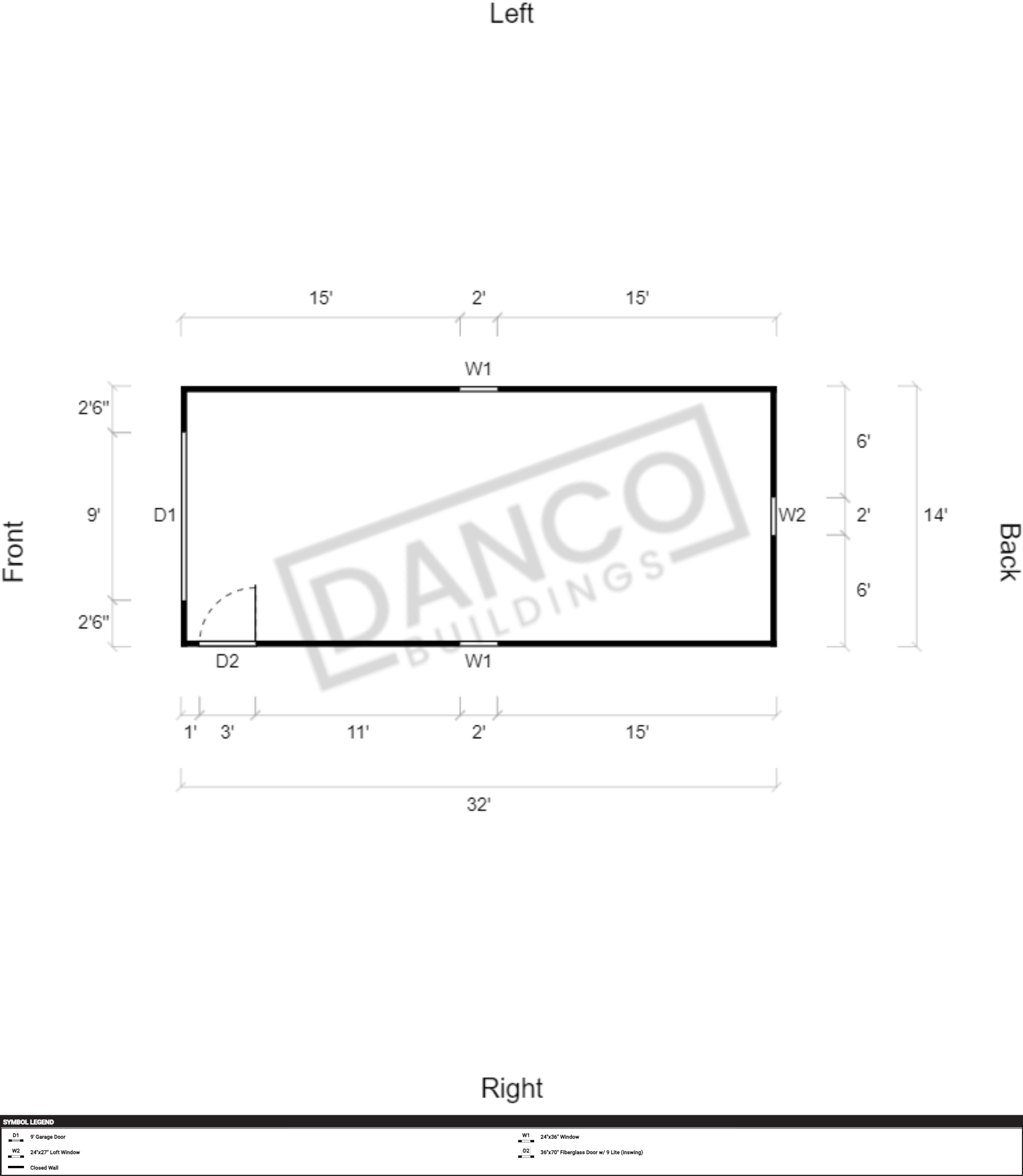 Lofted Barn Garage 14x32 - Image 2