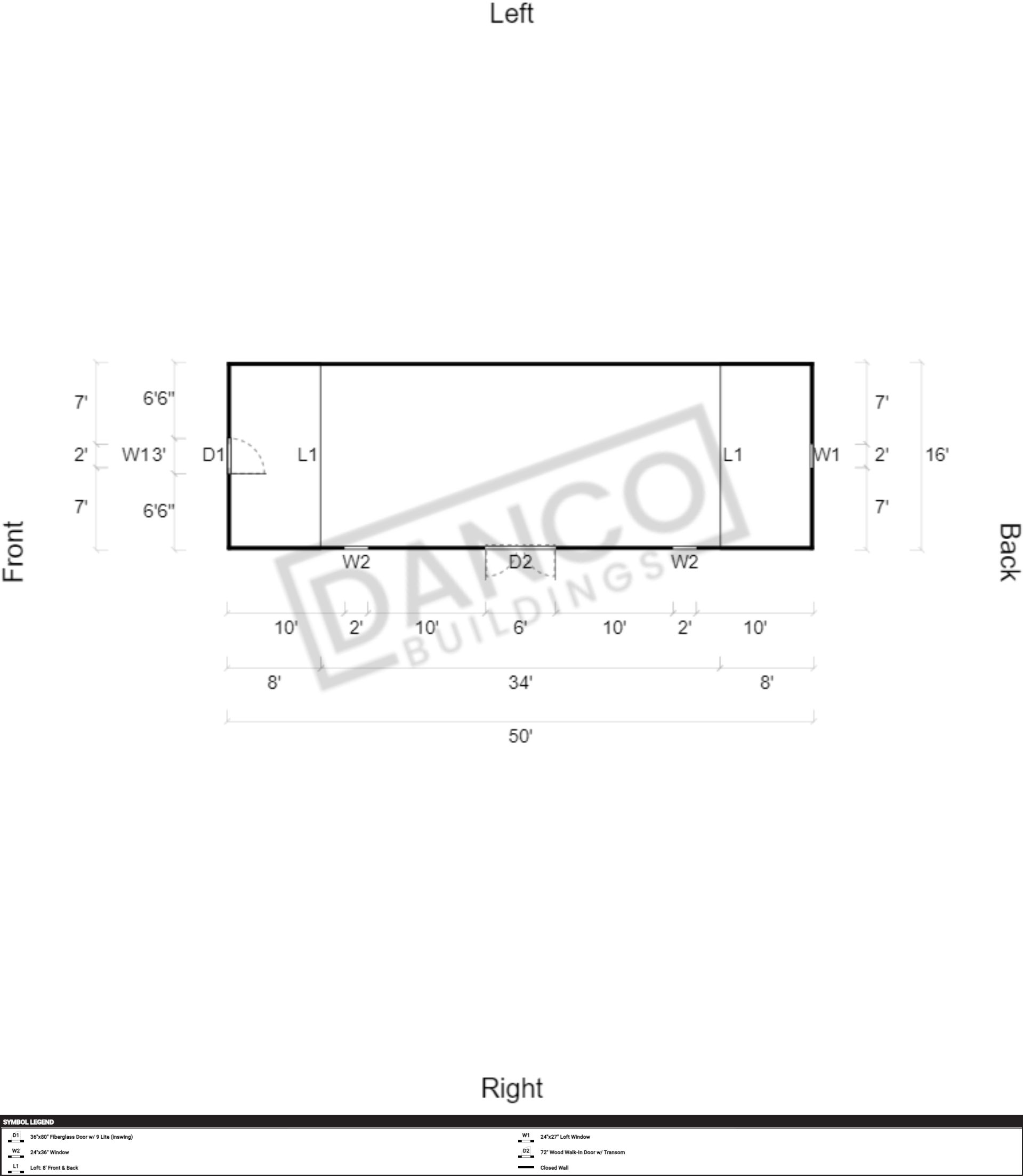 Side Lofted Barn 16x50 - Image 2