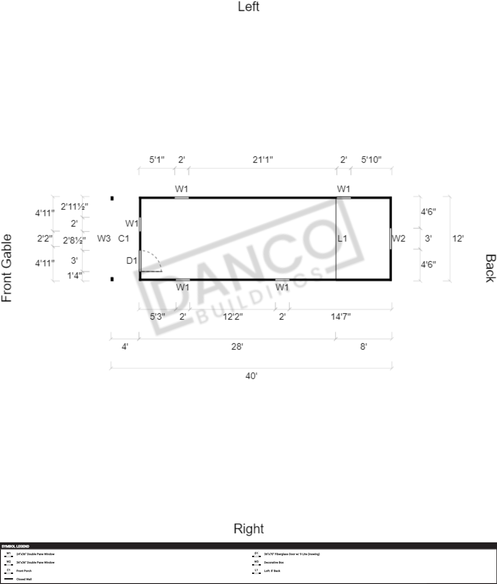 Lofted Barn Cabin 12x40 - Image 2