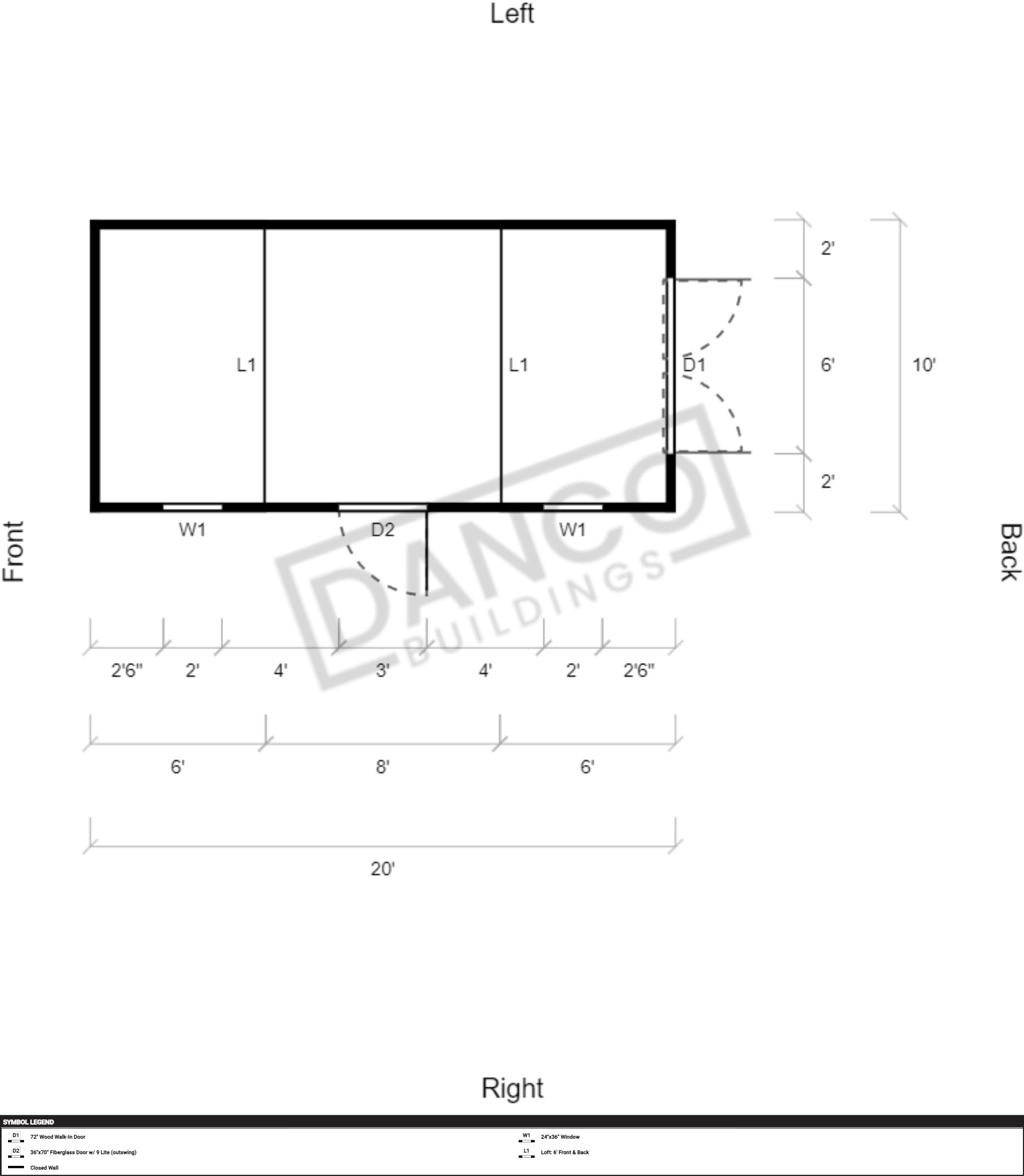 Side Lofted Barn 10x20 - Image 2