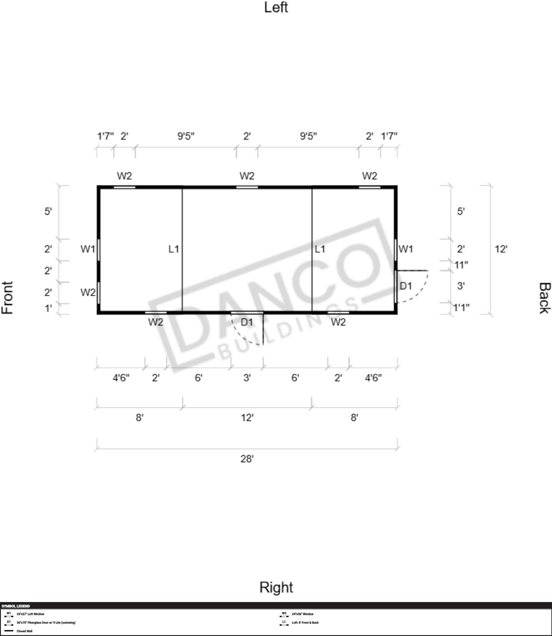 Side Lofted Barn 12x28 - Image 2