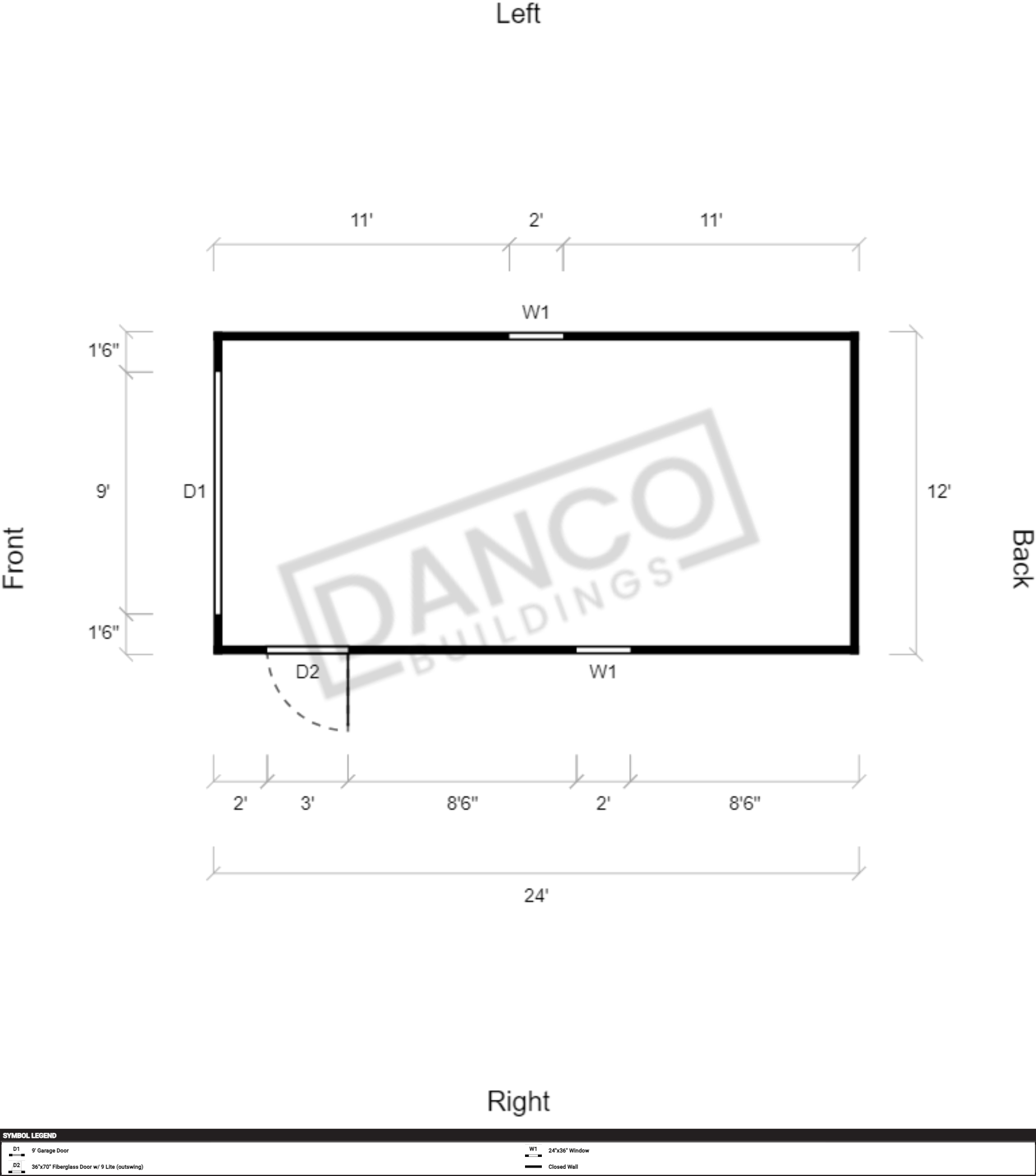 Lofted Barn Garage 12x24 - Image 2