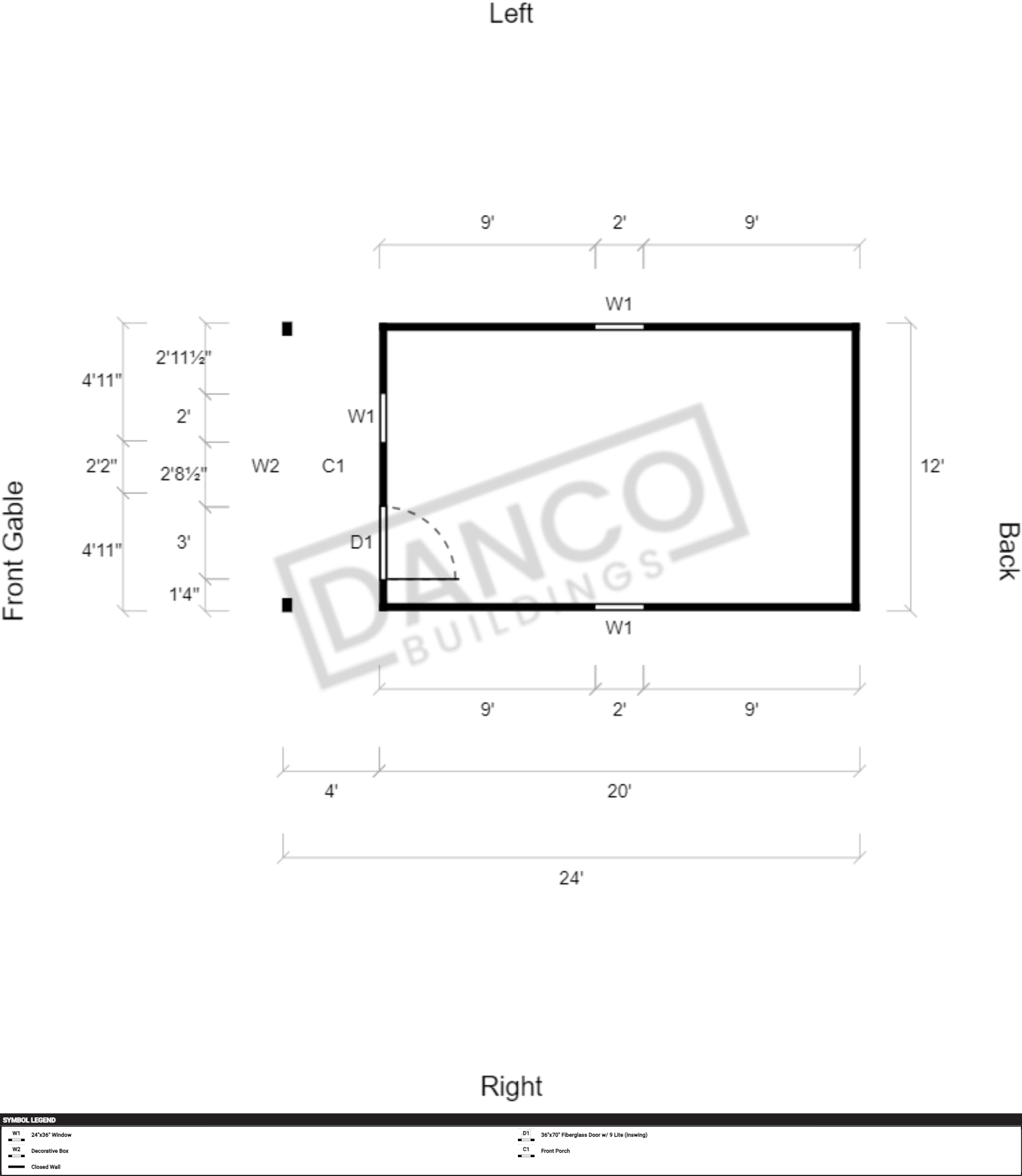 Lofted Barn Cabin 12x24/240222 - Image 2
