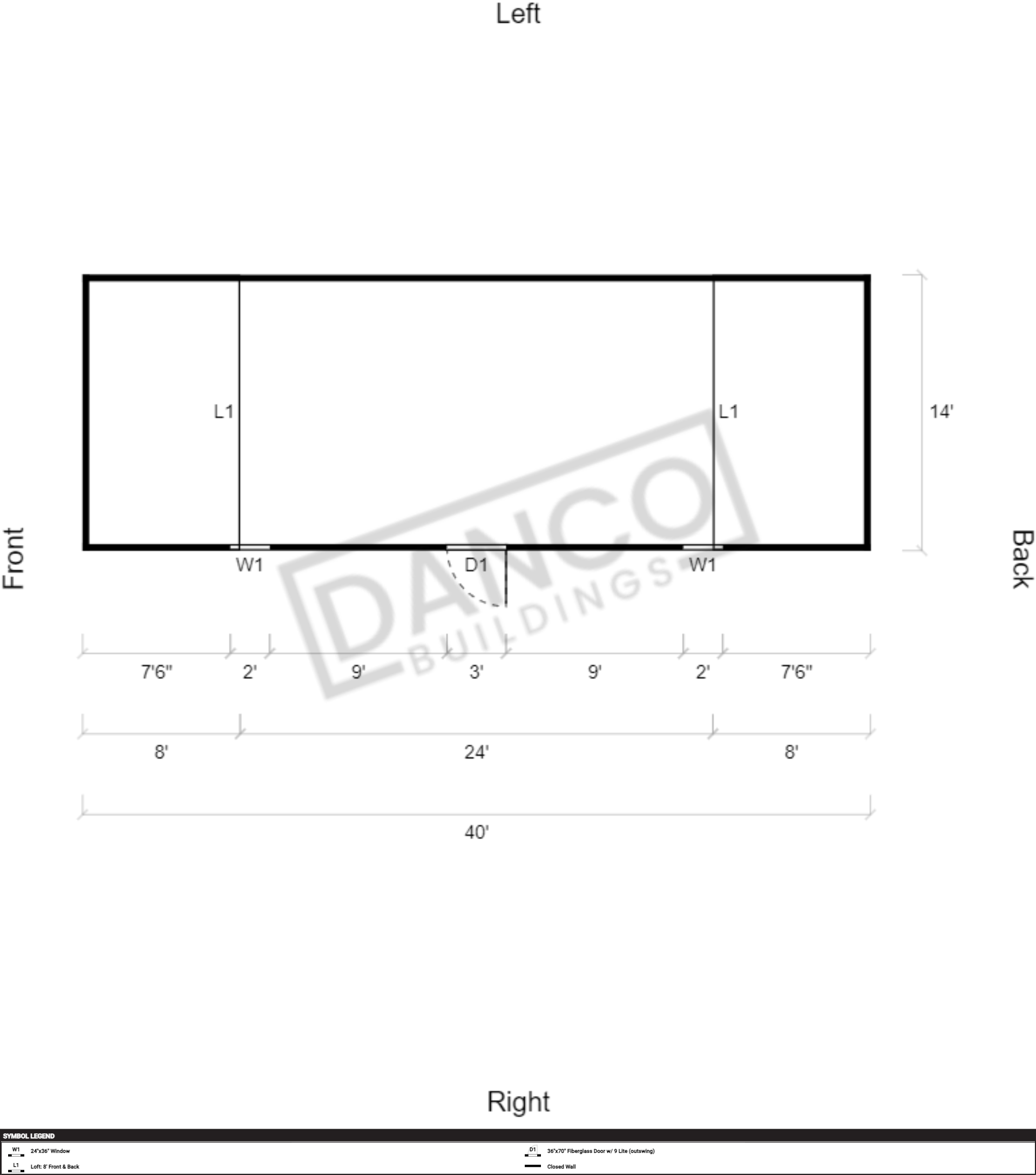 Side Lofted Barn 14x40 - Image 2