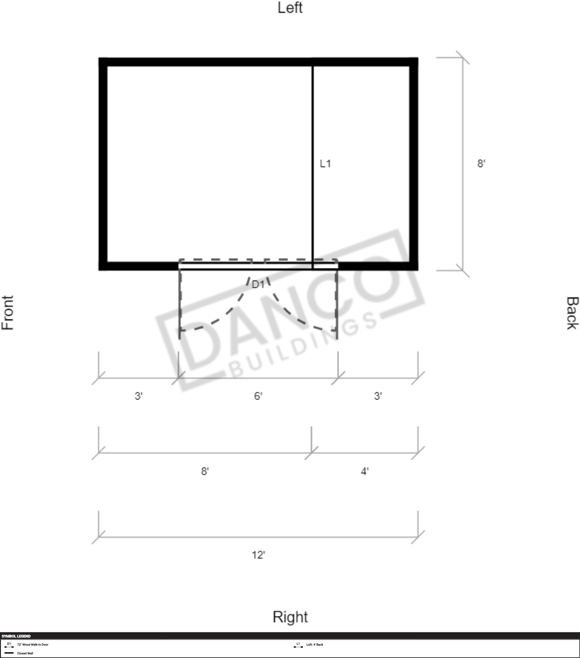 Side Lofted Barn 8x12 - Image 2