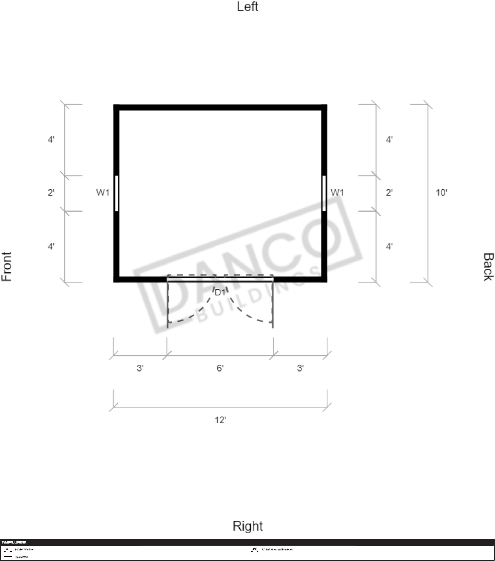Economy Wood Utility 10x12 - Image 2
