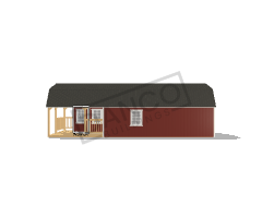 Wraparound Porch Lofted Barn Cabin 14x36 - Image 3