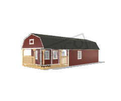 Wraparound Porch Lofted Barn Cabin 14x36