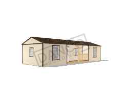 Center Side Porch Cabin 14x40