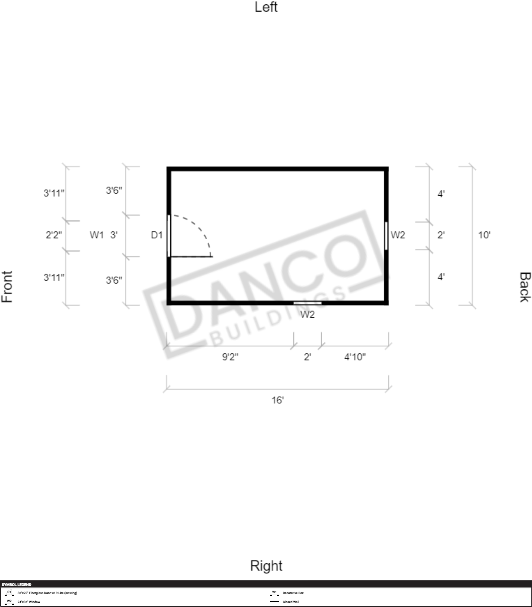 Economy Wood Side Lofted Barn 10x16 - Image 2