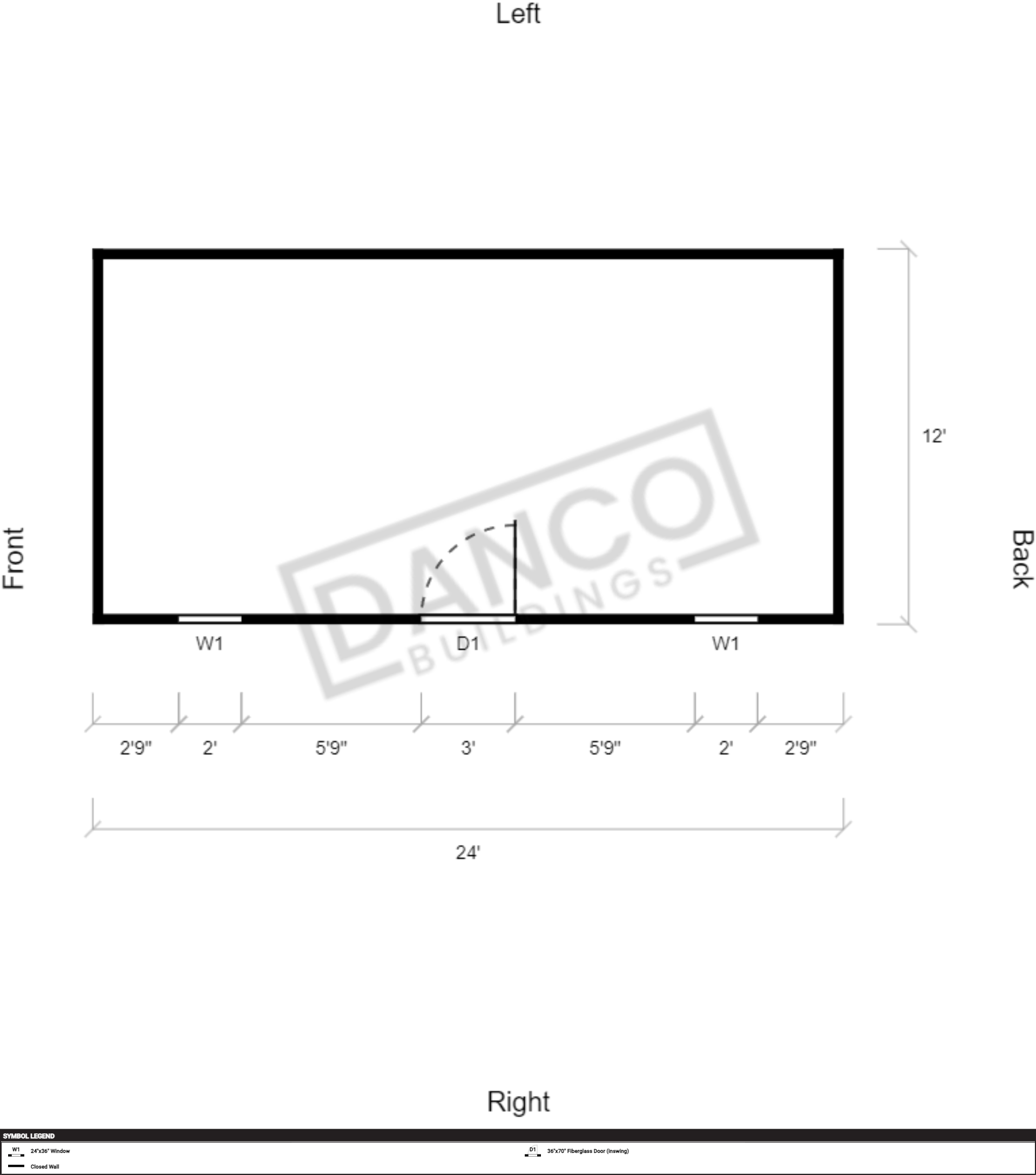 Side Lofted Barn 12x24 - Image 2