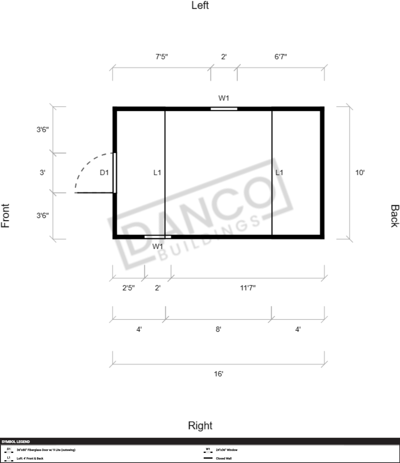 Side Lofted Barn 10x16 240578 - Image 2