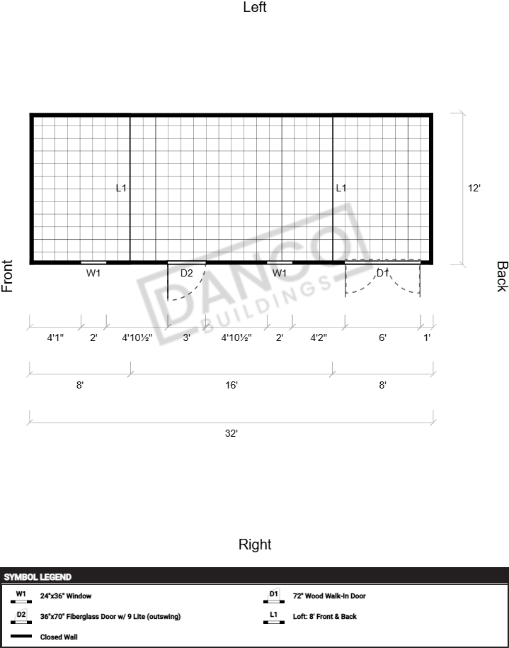Side Lofted Barn 12x32 - Image 2
